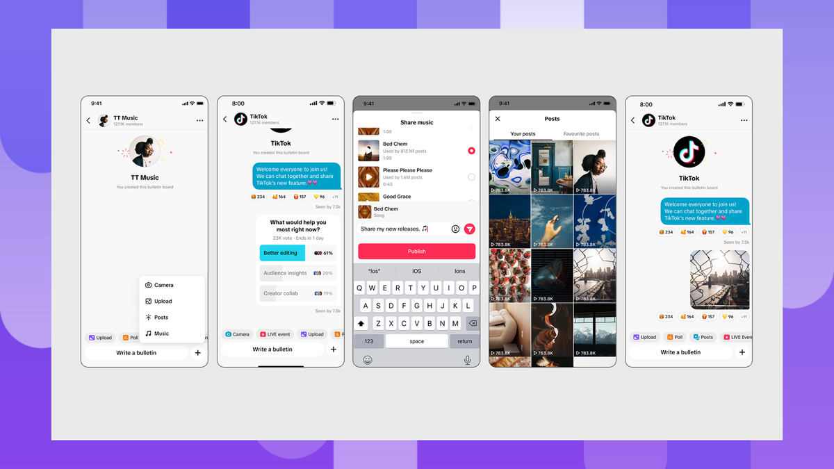 TikTok Launches "Bulletin Board" Feature to Compete with Instagram's Broadcast Channels
